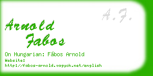 arnold fabos business card